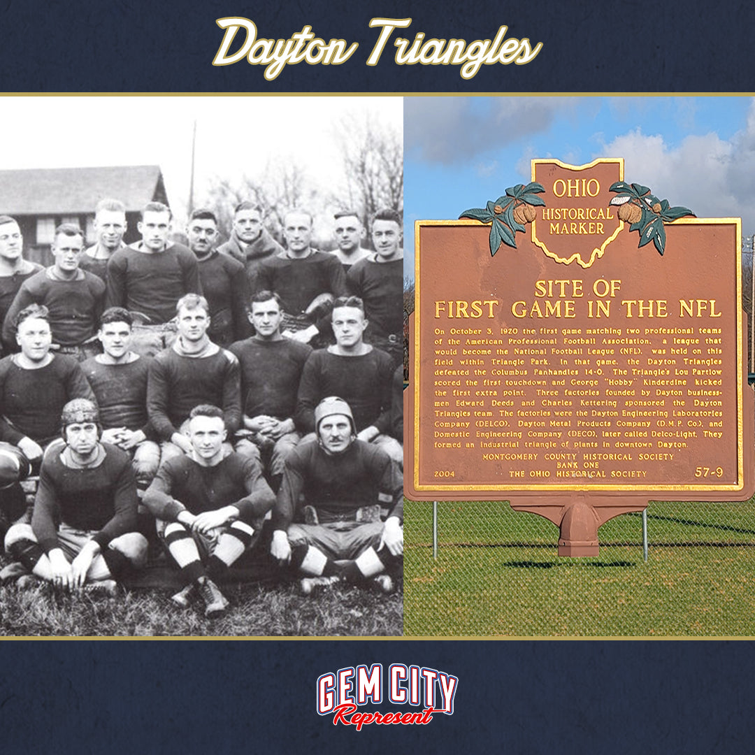 1920 Dayton Triangles Football Tee | Gem City Represent