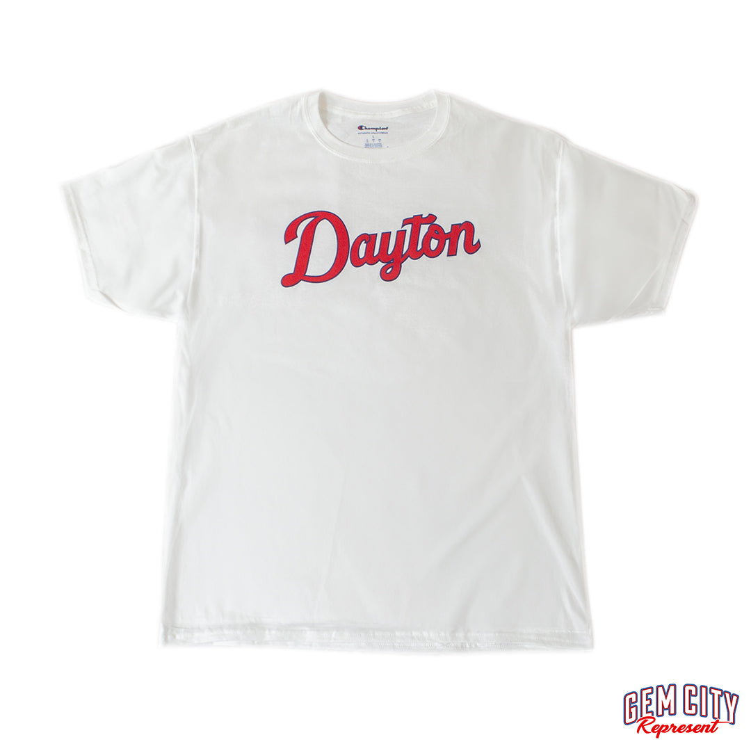 Dayton Script Tee (white) | Gem City Represent