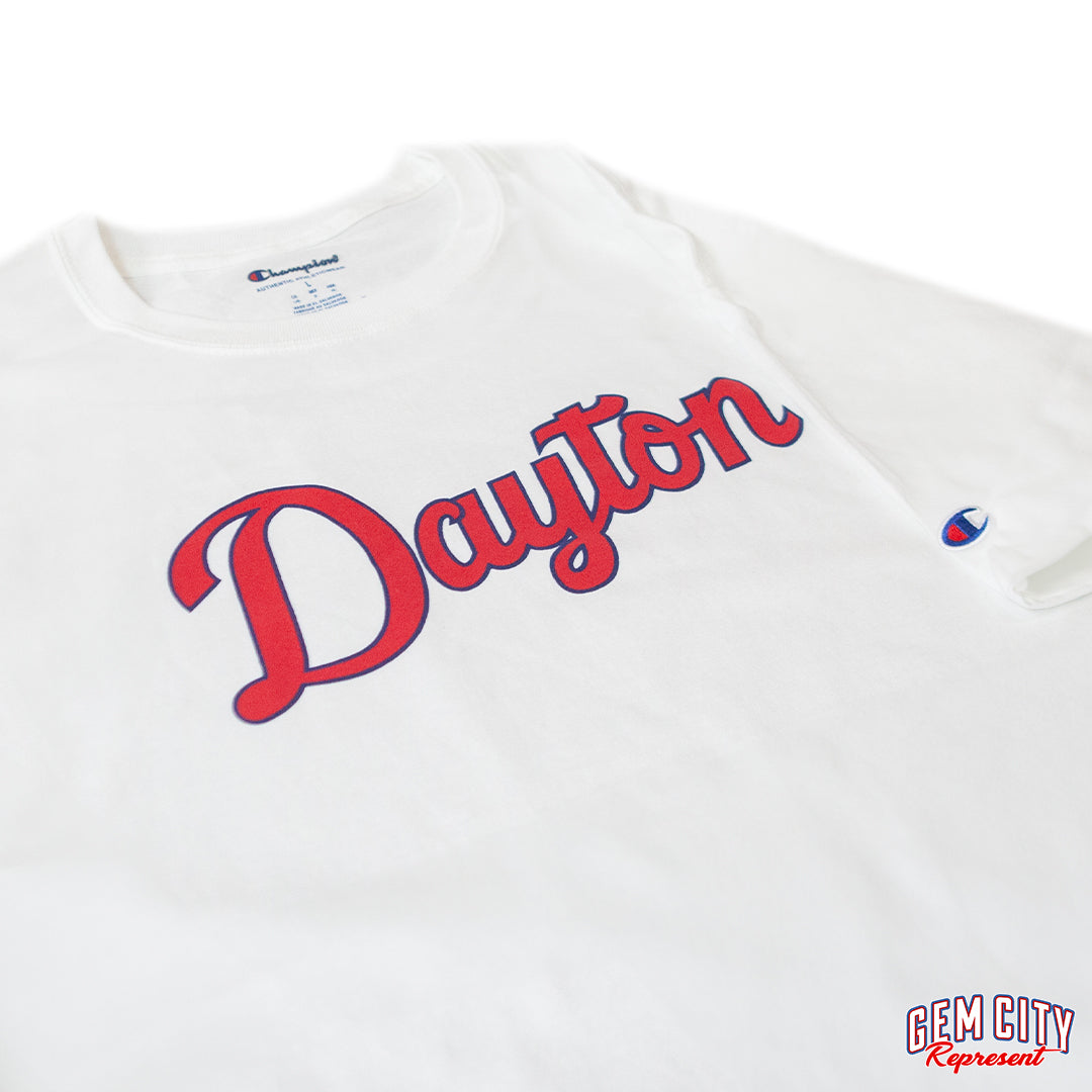 Dayton Script Tee (white) | Gem City Represent