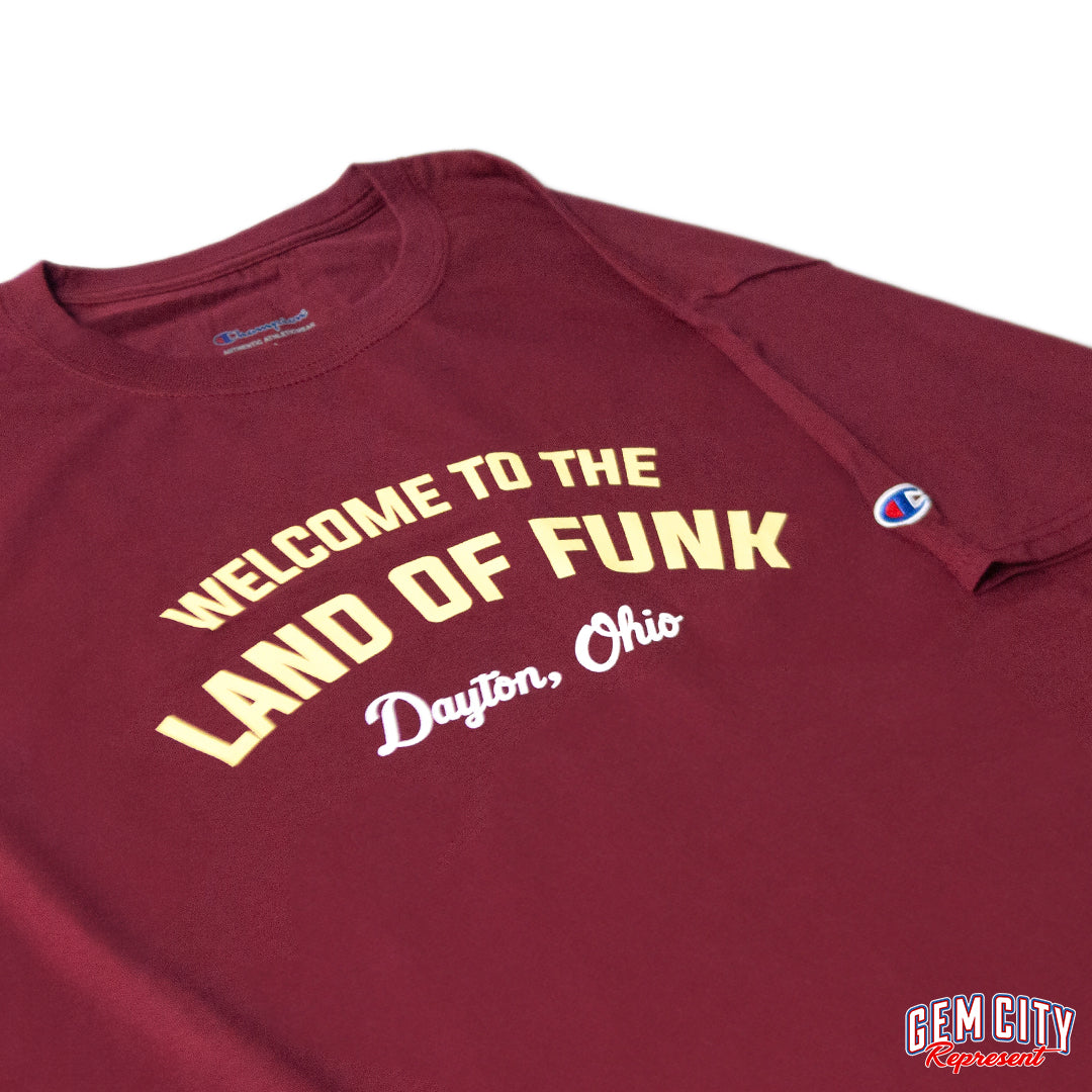 Land of Funk Tee (cardinal) | Gem City Represent
