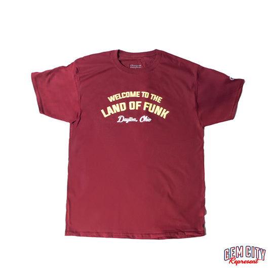 Land of Funk Tee (cardinal) | Gem City Represent