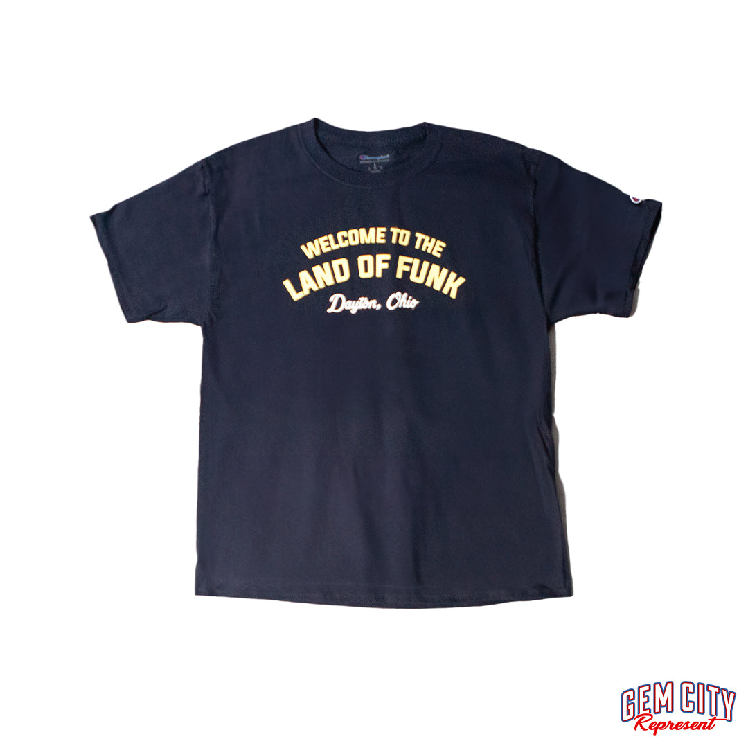 Land of Funk Tee (navy) | Gem City Represent