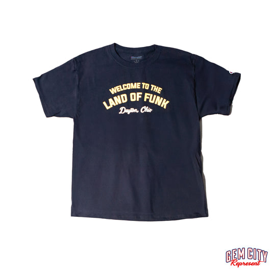 Land of Funk Tee (navy) | Gem City Represent