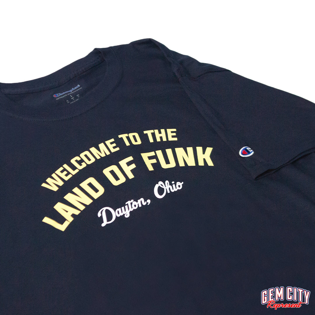 Land of Funk Tee (navy) | Gem City Represent